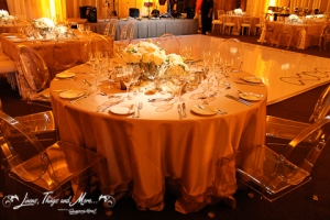 High end Champagne linen for wedding decor Cabo
