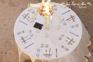 Off white and sand high end Cabo wedding table decor
